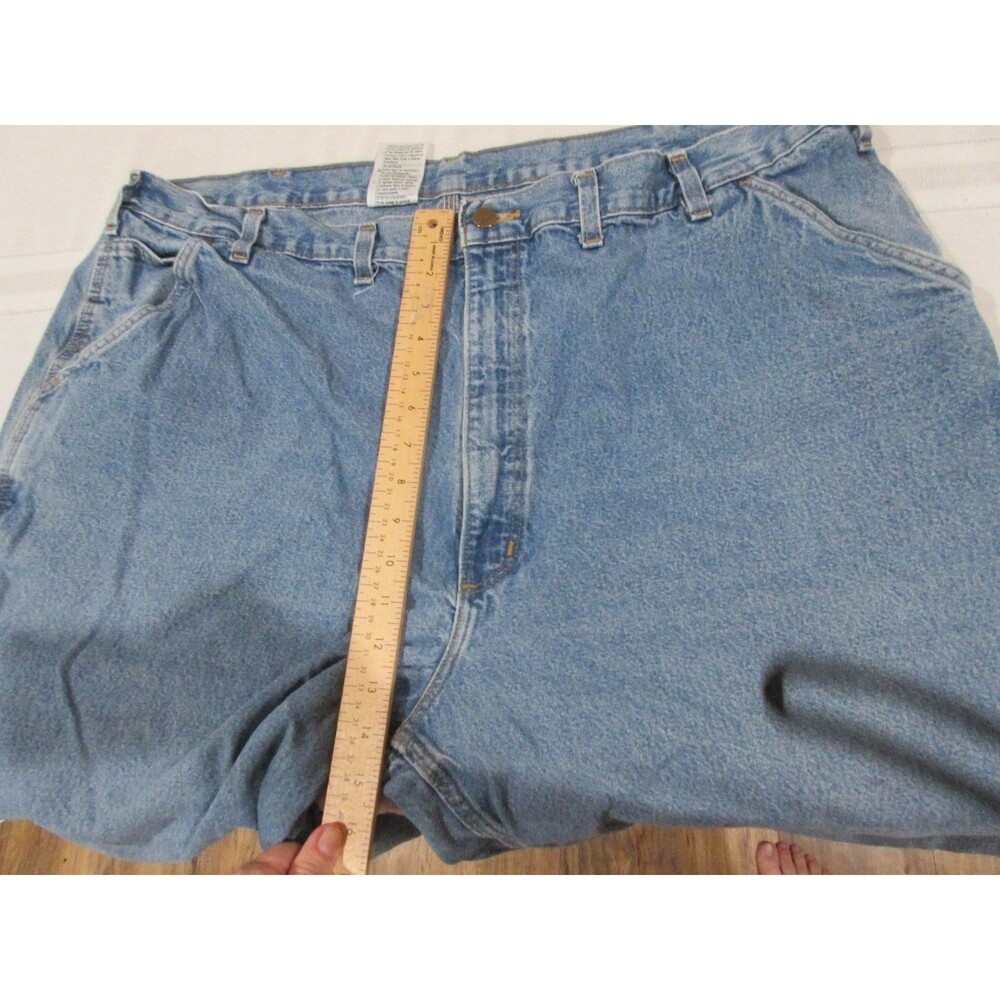 Carhartt Denim Jeans Men 46x34 Blue Relaxed Carpenter 100% Cotton - Picture 6 of 8